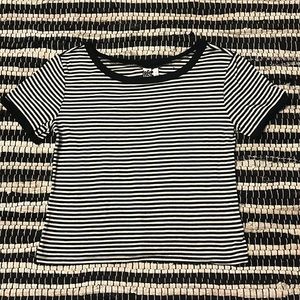 Black and White Striped Tee